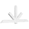 Ekena Millwork Kennewick Architectural Grade PVC Gable Bracket, 96"W x 40"H x 4"D x 6"F, 10/12 Pitch GBP096X40X0406KEN00 - alternate 1